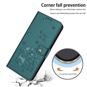 Étui de téléphone portable en cuir PU avec design chat, porte-cartes, support et protection pour Infinix Note 60 Pro - Product Image 2