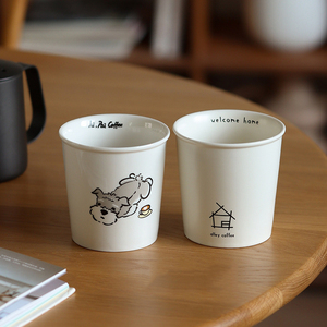 Custom Simple White <b>Ceramic</b> <b>Mug</b> Without Handle Reusable Coffee Cup Porcelain Tea <b>Mug</b> - Product Image 3