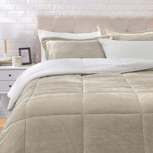KOSMOS Solid Color Ultra-Soft Minky Fleece Sherpa Reversible <strong>Comforter</strong> Wholesale Queen <strong>Bed</strong> <strong>Comforter</strong> Sets Velvet Bedding Sets - Product Image 6