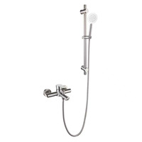 Ensemble de douche thermostatique moderne HONGDEC en acier inoxydable 304 avec barre coulissante, mitigeur eau chaude/froide, robinet de baignoire pour salle de bain