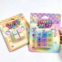 Hot Sale Creative Fashion Macaron Color Mechanical Keyboard Button Stress Relief Toy Keycap Keychain Light Flash Promotion Gift