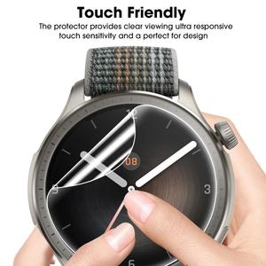 Protecteur d'écran anti-empreintes digitales pour montre intelligente à couverture complète pour Amazfit Balance Soft TPU Hydrogel HD Clear <span class=keywords><strong>Film</strong></span> - Product Image 4