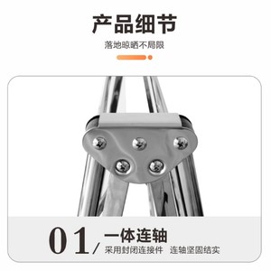 Stainless Steel X-Shape Floor Standing Clothes <b>Drying</b> <b>Rack</b> Airfoil Design Mobile Household Use - Product Image 5