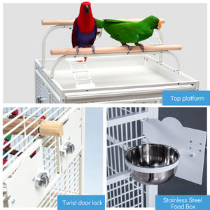 Cage à oiseaux de grande taille de haute qualité, <span class=keywords><strong>perroquet</strong></span>, cage à oiseaux en métal robuste, cage de reproduction pour oiseaux, à vendre - Product Image 4
