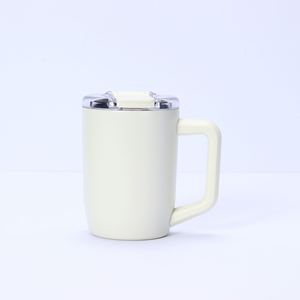 Mug à café isotherme 15 oz 100 % étanche avec poignée et couvercle - Mug de voyage en acier inoxydable - Tasse à café à double paroi - Product Image 3