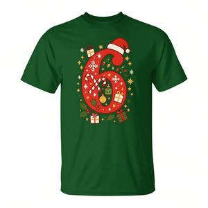 6 t-shirts de Noël pour couples avec chapeau de Père Noël et décorations de fêtes pour des tenues assorties festives - Product Image 2