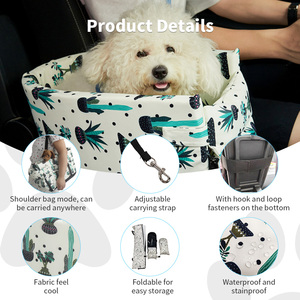 Cama de asiento elevador de coche para perro con consola central portátil de gran venta - Product Image 5