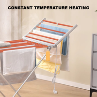 Séchoir à linge portable de luxe en aluminium pliable double multifonctionnel pour salle de bain, séchoir à vêtements automatique multifonctionnel