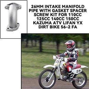 Novo Kit de Tubo de Admissão de Alumínio de 26mm e Junta para Motores <span class=keywords><strong>110cc</strong></span> 125cc 140cc 150cc para Lifan YX TaoTao ATV e Motores de Terra - Product Image 5