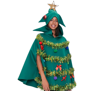 Nouvelle Robe Féerique pour Femme en Forme de Sapin de Noël 2025, Direct Usine, avec Cape à Capuche et Design 3D, Costume de Noël - Product Image 1