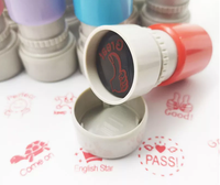 Tampon tampon de bureau personnalisé OEM, Logo rond auto-encreur en caoutchouc personnalisé