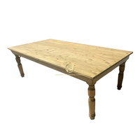 Table rustique pliante classique en bois massif de style ferme pour événements, mariages, fêtes, hôtels, banquets et salles à manger
