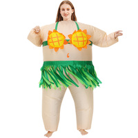 Costume de Clown Gonflable Rose sans Bretelles pour Adulte, Idéal pour Spectacles Annuels Amusants, Fêtes et Halloween, en Polyester