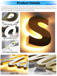 Insegna LED 3D Personalizzata in Acrilico Retroilluminata <span class=keywords><strong>con</strong></span> Trasformatore, Impermeabile IP65, Alimentazione AC, Cartello Pubblicitario per Esterni per Attività Commerciali - Product Image 2