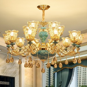 BAHE europeo <span class=keywords><strong>classico</strong></span> Hotel <span class=keywords><strong>moderno</strong></span> lampadari a soffitto di cristallo di lusso in lega di zinco lampadari e luci a sospensione Led - Product Image 2