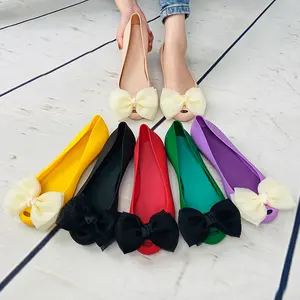 Sandali Bowknot all'ingrosso scarpe in gelatina di plastica moda PVC donna