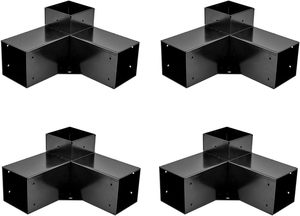 重型2x4凉棚屋顶支架单安装搁板支架<span class=keywords><strong>2</strong></span> "x4" 木柱钢塑料柱三角角支架 - Product Image 5