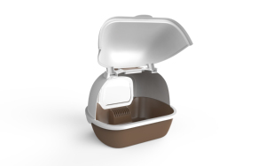 Produit propre de luxe pour animaux de compagnie Litière pour chat Scoop Approvisionnement d'usine Hayon Toilettes fermées Litière pour chat - Product Image 4