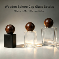 Botol Parfum Isi Ulang Kaca Semprot 100ml Botol Parfum Kaca Tutup Kayu Botol Kaca Persegi