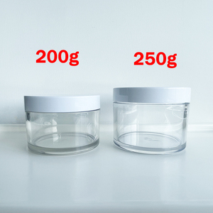 Tarro <span class=keywords><strong>de</strong></span> PET transparente <span class=keywords><strong>de</strong></span> boca ancha para crema corporal, mantequilla corporal, exfoliante <span class=keywords><strong>de</strong></span> baño y cuidado <span class=keywords><strong>de</strong></span> la piel, rellenable, <span class=keywords><strong>precio</strong></span> mayorista - Product Image 5