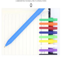 Bolígrafos retráctiles de color sólido simple para oficina, firma, contabilidad, escritura suave, suministros de papelería diarios