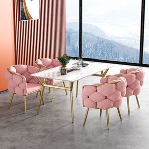 Sgabello da Toeletta di Lusso per Camera da Letto Ragazza con Sedia da Trucco con Schienale Sedia per Unghie Moderna Popolare su Internet e Instagram - Product Image 2