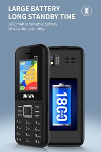 E1802, téléphone portable 2G, téléphone à bouton poussoir 1.77 pouces, pour senior, double SIM, FM sans fil, double veille, 1800mAh - Product Image 5