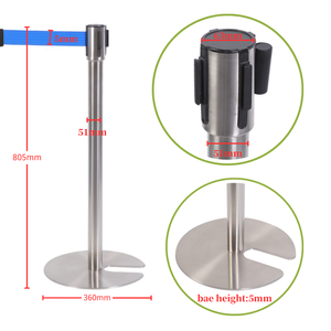 Séparateur de file d'attente robuste en acier inoxydable avec base en U intégrée, idéal pour les aéroports, les gares et le commerce de détail - Product Image 4