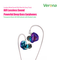 Auriculares Intrauditivos con Gradiente Estrellado, ANC Real, Cable Trenzado, HiFi, Resistentes al Agua IPX-4, Hechos en China, para Músicos y Videojuegos