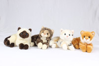 Chat persan personnalisé réaliste poupée en peluche, vente en gros matières premières organiques Animal mignon chat blanc jouet en peluche
