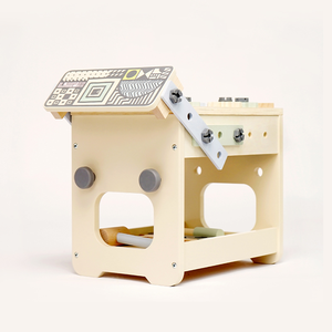 MarsMarie <span class=keywords><strong>Bois</strong></span> Montessori Outil Établi CPC Certifié Vis Écrou Assemblage Conseil Motricité Fine Modèle <span class=keywords><strong>Jouet</strong></span> Faire semblant Jouer - Product Image 1