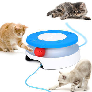 Juguetes Inteligentes para Gatos Fanhappy, Pelota de Plumas Eléctrica con Movimiento Oculto, Juguete Interactivo y de Movimiento Automático para Mascotas, Estilo de Dibujos Animados para Gatos - Product Image 1