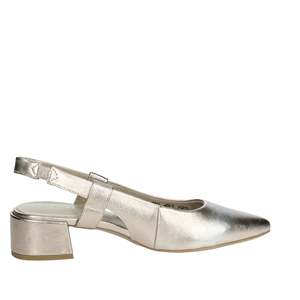 Sandali con tacco e cinturino posteriore da donna Marco Tozzi Platino 2-29505-42 - Product Image 4