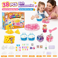 Kit de slime DIY Zhorya, ensemble de jouets à presser, 38 pièces avec moules en forme de fromage et de carton de lait, argile légère, jouet anti-stress pour enfants