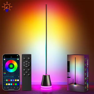 Lámpara de pie <span class=keywords><strong>LED</strong></span> <span class=keywords><strong>RGBIC</strong></span> compatible con Alexa, mesita de noche inteligente, lámpara de esquina, lámpara de pie que cambia de Color - Product Image 2