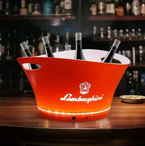 高品质KTV酒吧派对发光二极管豪华闪光伏特加威士忌香槟酒桶丙烯酸塑料冰桶