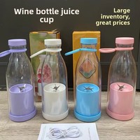 Elektrische fruitpers Blender Draagbare USB Draadloos opladen Wijnfles Juicer Cup voor citroen-sinaasappelsap Cup Smoothie Mixeur
