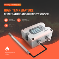 LEFOO Analog RS485 Sensor Kelembaban Suhu tinggi 180 derajat C suhu & RH relai pemantauan dengan fungsi Alarm OEM dapat disesuaikan