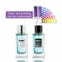 Vente en gros Bouteille de parfum vide de luxe en verre de 100ml avec boîte et couvercle personnalisé.