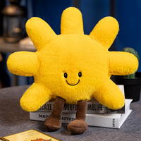 Jouets en peluche mignons étoile lune soleil nuage, ensemble de poupées en peluche corps céleste de dessin animé pour mobile bébé décoration de la crèche