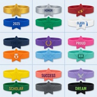 Pulsera de goma con forma de estrella troquelada para el logro de estudiantes, color personalizado, ecológica, a granel, para premio de ceremonia de graduación escolar