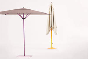 Parasol d'extérieur moderne en aluminium avec base en acier 1,5 m, protection solaire pour jardin et mobilier de terrasse - Product Image 3