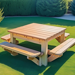 Mesa de Picnic Personalizada, Planos de Mesa de Jardín Sencillos, Instrucciones Fáciles de Construir, Descarga de PDF, Muebles de Exterior - Product Image 1
