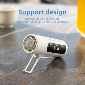 Wearable Turbo <b>Handheld</b> <b>Fan</b> 3000mAh Multifunction Portable USB Rechargeable 5 Speeds Outdoor Ice Cooling <b>Fan</b> with Flashlight - Product Image 5