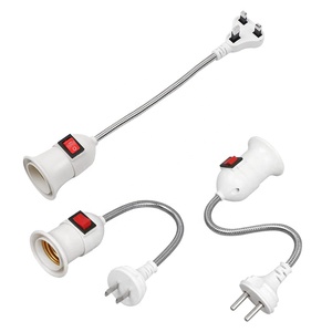 Adaptateur <span class=keywords><strong>convertisseur</strong></span> d'extension d'<span class=keywords><strong>ampoule</strong></span> de lampe E27 support de base de douille de lampe murale prise ue/royaume-uni - Product Image 4