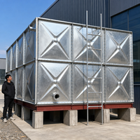 Réservoir d'eau en acier galvanisé à chaud HDG, réservoir d'eau modulaire carré assemblé, réservoir d'eau incendie