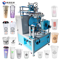 Máquina de Serigrafía Automática de Alta Velocidad para Vasos de Plástico, Monocromática, de Tres Estaciones, con Función de Conteo