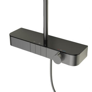 Ensemble de douche mural de luxe Vimijia avec thermostat réglable et jet de pluie supérieur, comprend un rangement avec robinet et pomme de douche pour salle de bain - Product Image 1