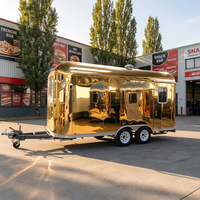 Remorque de barbecue en aluminium personnalisée, cuisine mobile, camion de restauration rapide entièrement équipé, snack-bar, crème glacée, résistant à la rouille
