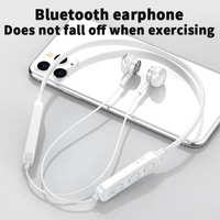 Neckband Headset Nirkabel BT 5.0 Headphone Kualitas Suara Tinggi Earbud Olahraga Headset Tahan Keringat dengan Mic Earphone